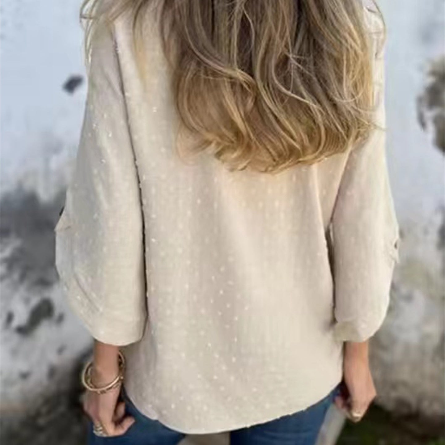 Jamin | Lässiges Jacquard-Oberteil mit Rundhalsausschnitt für Damen