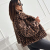 Juliana | Flauschiger Kurzmantel mit Leopardenmuster for women