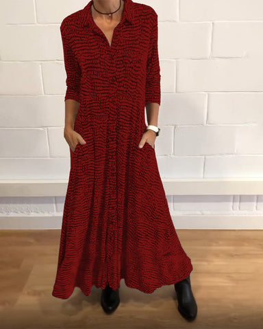 Carla | Elegantes Kleid mit Klappen und Taschen