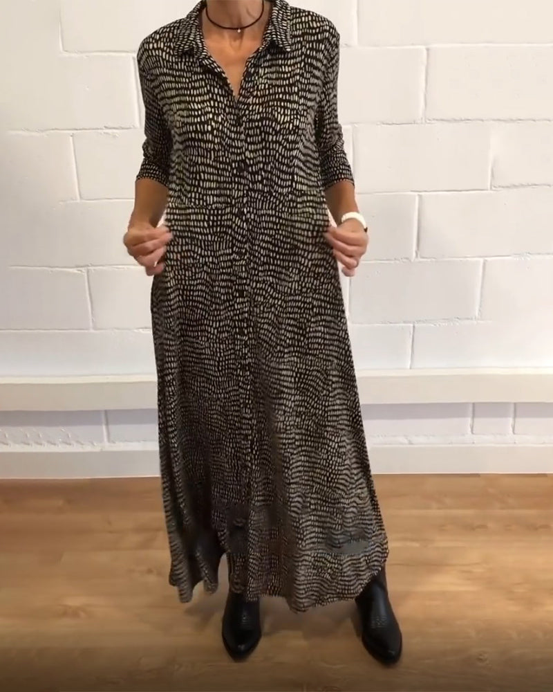 Carla | Elegantes Kleid mit Klappen und Taschen