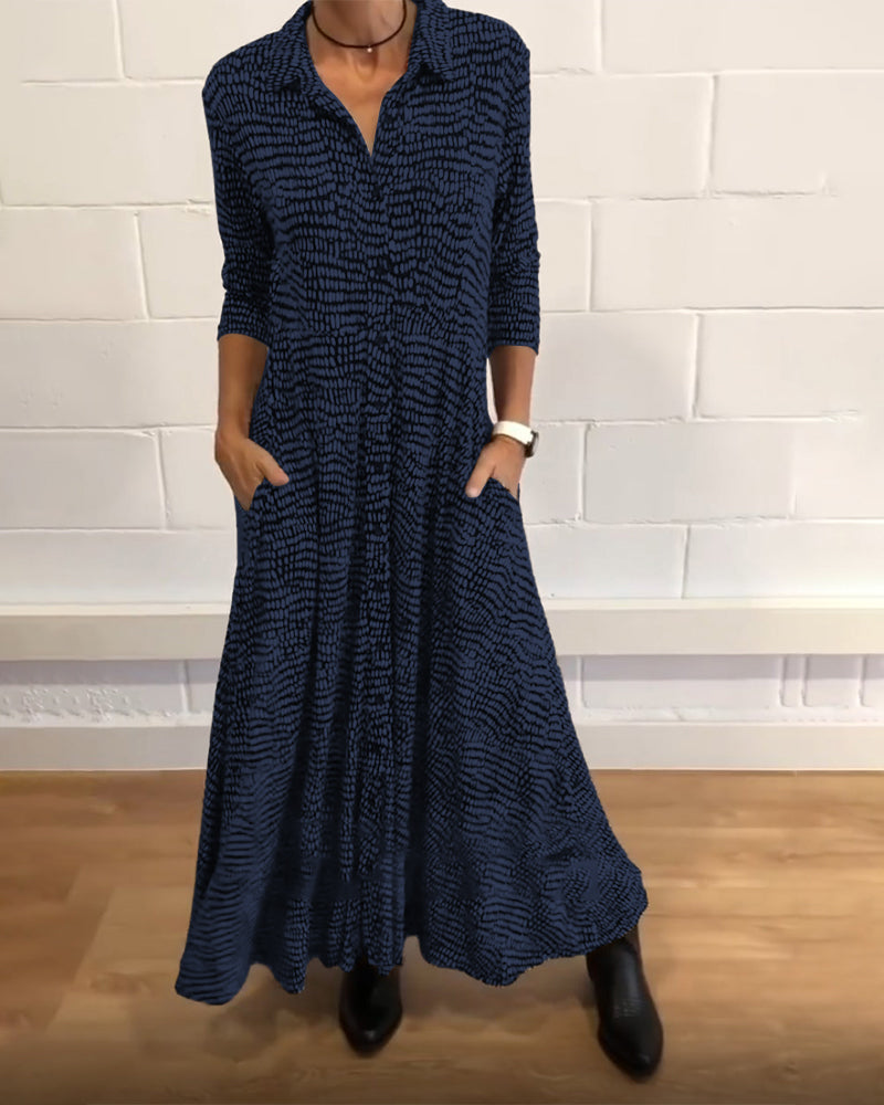 Carla | Elegantes Kleid mit Klappen und Taschen