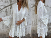 Gillian | Midikleid mit geometrischem Muster und V-Ausschnitt