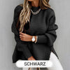 Jenieh | Strickpullover in Unifarbe mit Seitenschlitzen und Rundhalsausschnitt