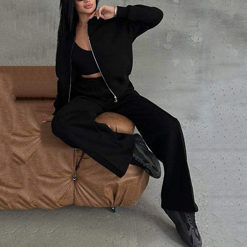 Noa | Zweiteiliges Freizeit-Set mit Zip-Jacke