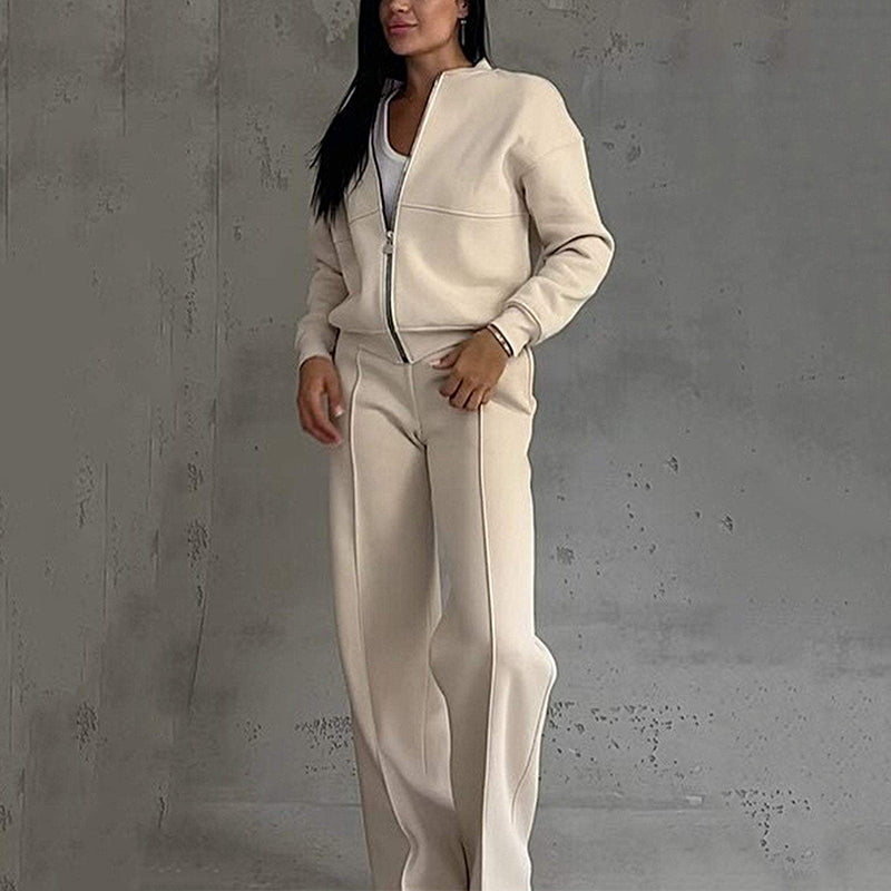 Noa | Zweiteiliges Freizeit-Set mit Zip-Jacke