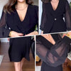 Neiley | Elegante Kleider aus Netzstoff mit V-Ausschnitt und langen Laternenärmeln für Damen