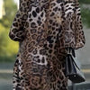 Gabe | Lässiges langärmeliges Damenkleid mit Leopardenmuster