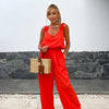Ada | Ärmelloser Jumpsuit mit weitem Bein für Damen