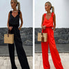 Ada | Ärmelloser Jumpsuit mit weitem Bein für Damen