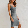 Dania | A-Linien-Kleid aus Denim mit verstellbaren Trägern