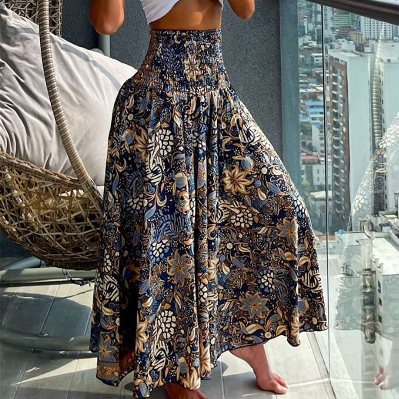 Xena | Lässiger Damenrock mit hohem Bund und trendigem Blumenprint