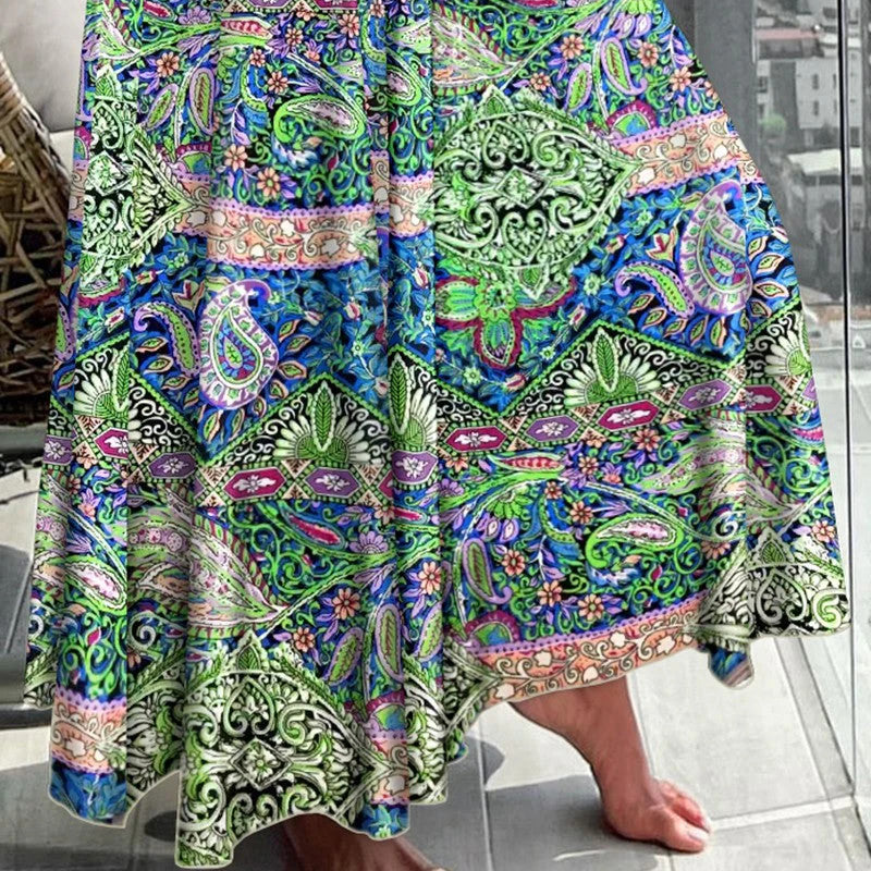 Larissa | Modischer Rock mit Blumendruck und hoher Taille für Frauen