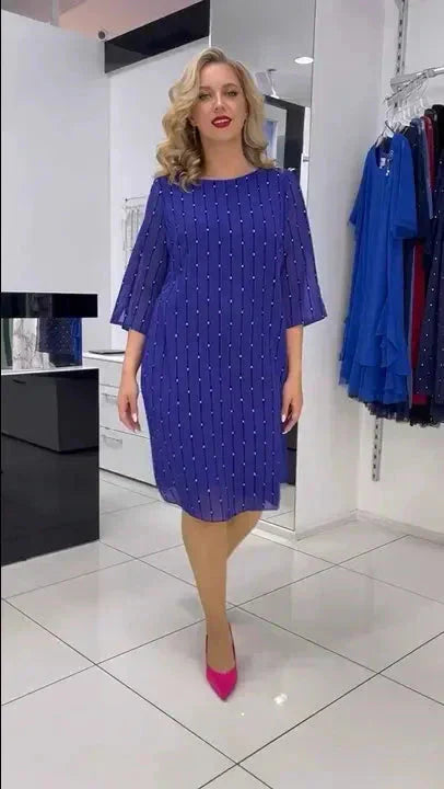 Kyla | Modisches Damenkleid mit Rundhalsausschnitt