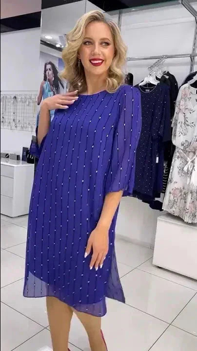 Kyla | Modisches Damenkleid mit Rundhalsausschnitt
