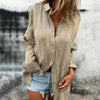Nola | Oversized Damen-Leinenhemd mit Knopfleiste