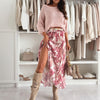 Lyla | Set mit Top mit Rundhalsausschnitt und gebundeltem Rock mit Druck