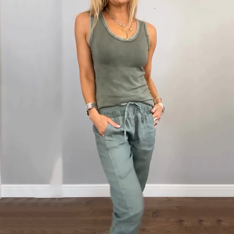 Rona | Zweiteiliges Freizeit-Set für Damen in Unifarben