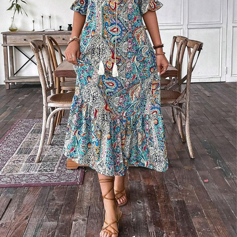 Zhavia | Elegante Boho-Kleider mit Blumenprint