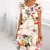 Maxierose | Stufen-Maxikleid mit multivegetalem Blumenprint