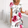 Maxierose | Stufen-Maxikleid mit multivegetalem Blumenprint
