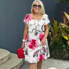 Maxierose | Stufen-Maxikleid mit multivegetalem Blumenprint