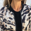 Donovan | Baseballjacke mit Zebramuster und Reißverschluss für Damen