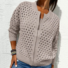 Jackie | Strickjacke für Damen mit Reißverschluss und Ausschnitten