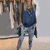 Rocky | Damen-Zweiteiler: Ärmelloses Top und bedruckte Hose