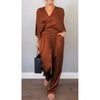 Rhys | 2-teiliges Set für Damen mit V-Ausschnitt Top und Hose