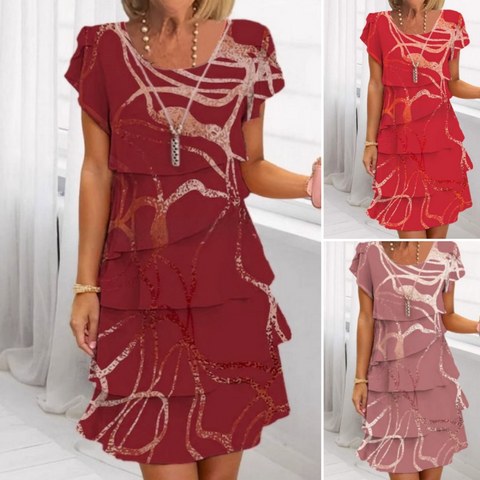 Jayce | Damen elegantes modisches Rüschenkleid