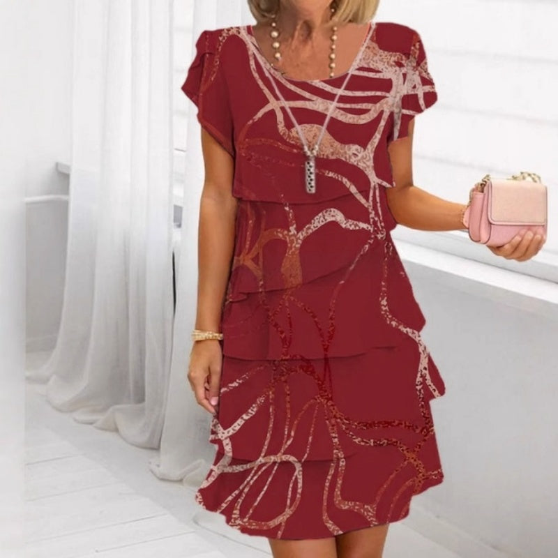 Jayce | Damen elegantes modisches Rüschenkleid