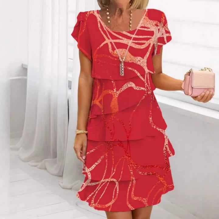 Jayce | Damen elegantes modisches Rüschenkleid