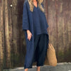 Karissa | 2-teiliges Set mit losen Taschen und V-Ausschnitt für Damen