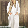 Karissa | 2-teiliges Set mit losen Taschen und V-Ausschnitt für Damen