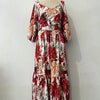Mayson | Damen V-Ausschnitt Floral Printed Plissee Kleid