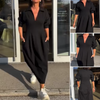 Susan | Damen Midikleid mit V-Ausschnitt und Taillenbund