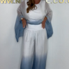 Maribel | Mesh Mix Dip Dye Loose Flowy Top & Hose Set