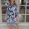 Roxanne | V-Ausschnitt-Kleid mit Blumenprint für Damen