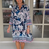 Roxanne | V-Ausschnitt-Kleid mit Blumenprint für Damen