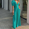 Persephone | Jumpsuits mit tiefem V-Ausschnitt und weitem Bein für Damen