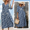 Maliah | Elegantes V-Ausschnitt-Langkleid mit Blumenprint für Damen