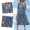 Maliah | Elegantes V-Ausschnitt-Langkleid mit Blumenprint für Damen