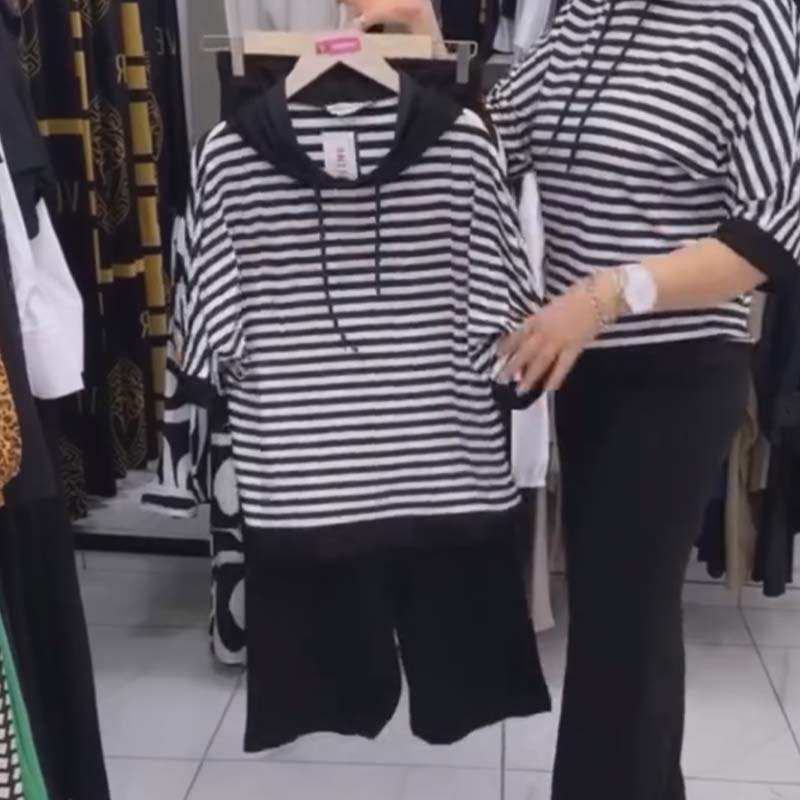 Gena | Set aus Top mit Trägern und einfarbigen Hosen für Damen
