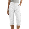 Sue | Capri Cargohose mit Taille und Falten unten und mehreren Taschen