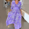Jaylin | Damen elegantes geblümtes Trägerkleid lang
