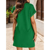 Besty | Damen lässiges Kleid mit Rollärmeln und Taschen