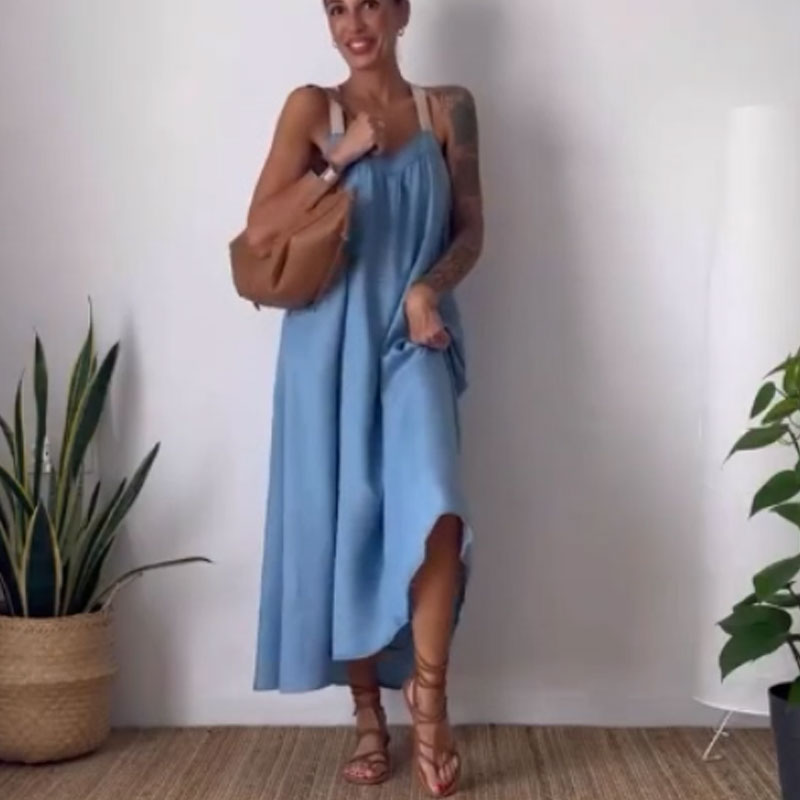 Anastasia | Lässiges, trendiges Trägerkleid mit lockerer Passform für Damen