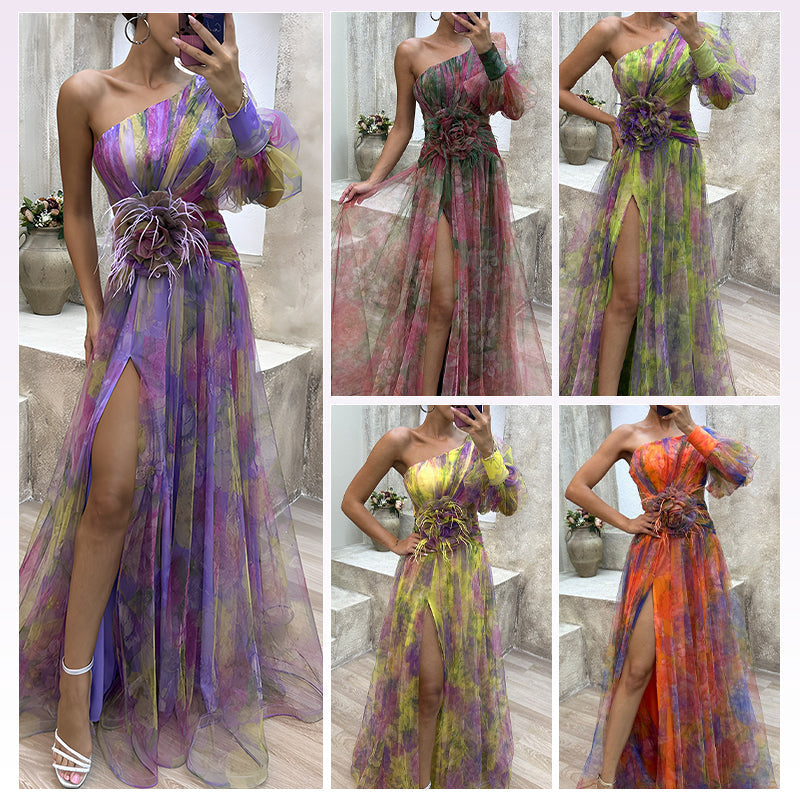 Eltona | Farbblock-Mirage-Kleid