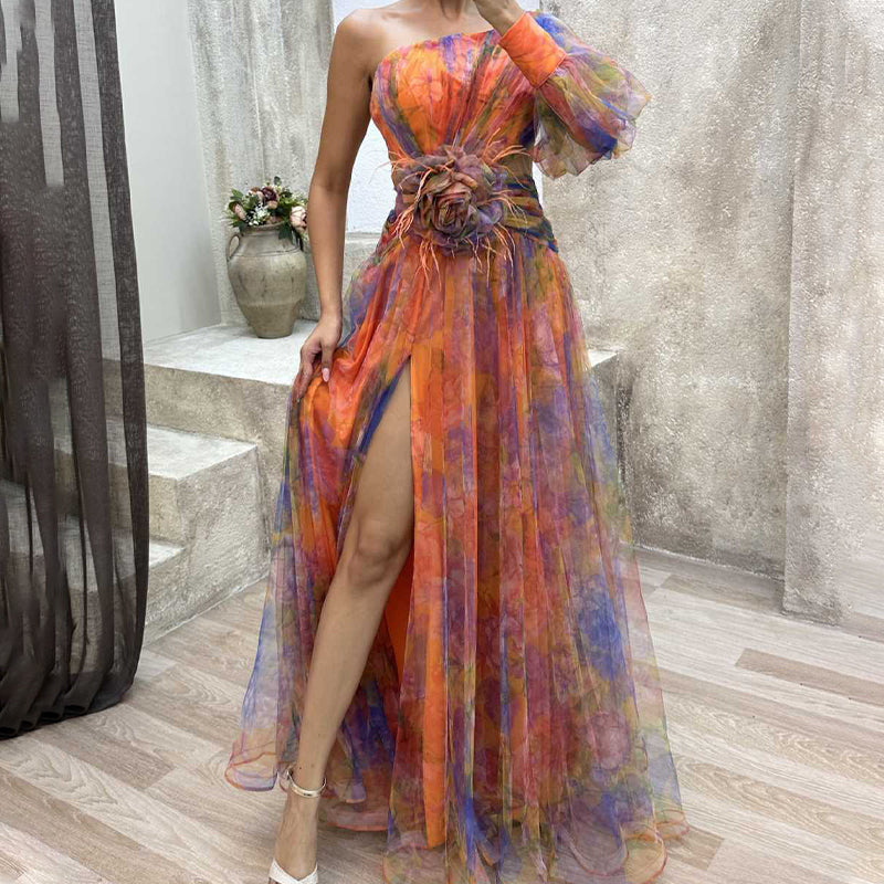 Eltona | Farbblock-Mirage-Kleid