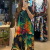 Leanna | Kurzärmeliges bedrucktes Kleid
